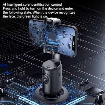 360° Smart Face Tracking Car Tripod – Your Personal Cameraman On the Go!