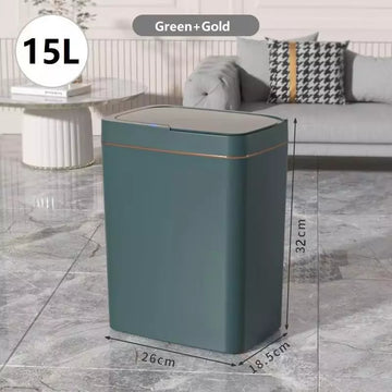 Kitchen Bathroom Automatic Garbage Bin Smart Bathroom Trash Can, Automatic Bagging, Touchless Sensor